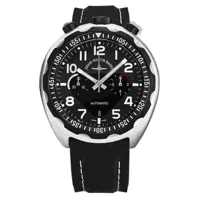 Zeno Pilot bulhed Chronograph Automatic Black Dial Men's Watch 6528-THD-A1