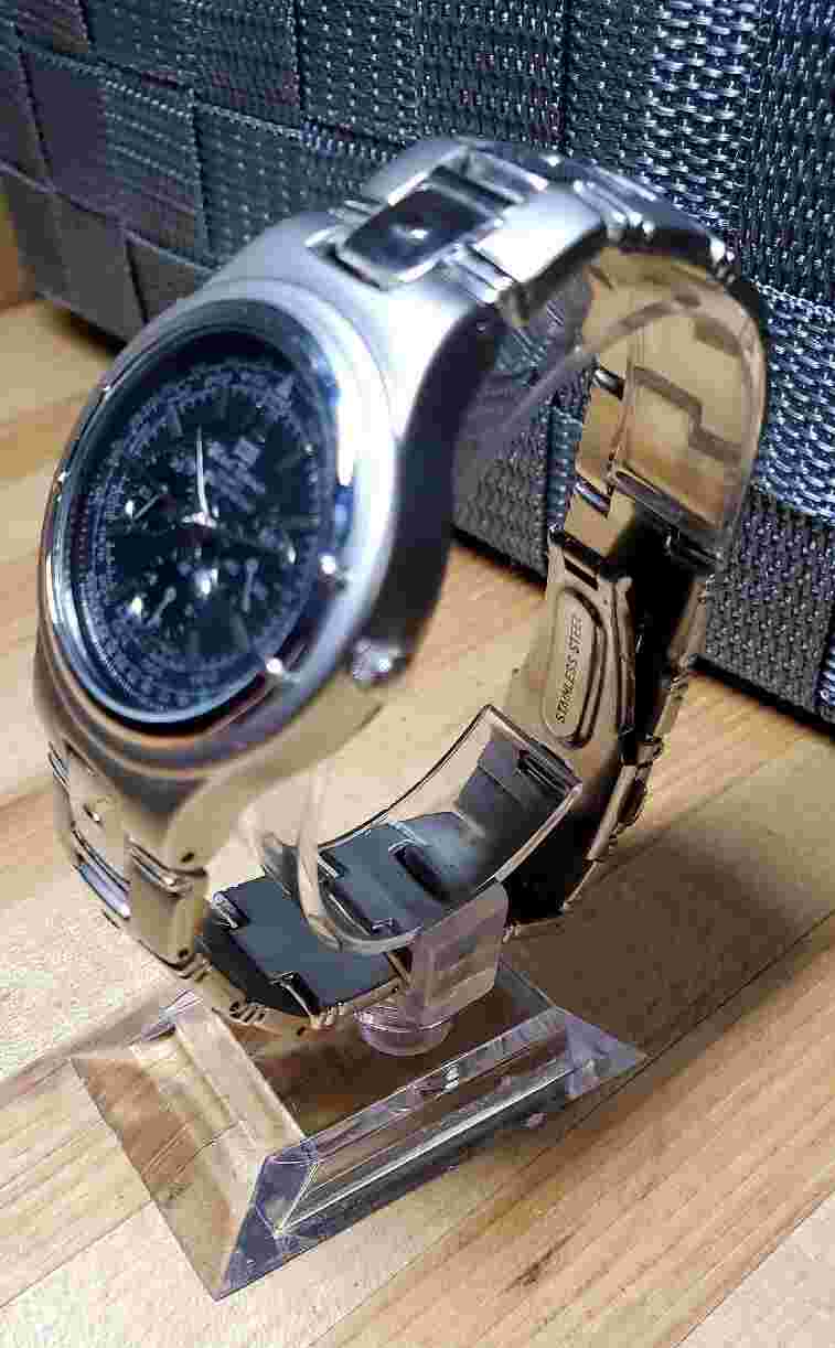 Mark Naimer Black Face Stainless Quartz Men’s Watch Water Resistant New