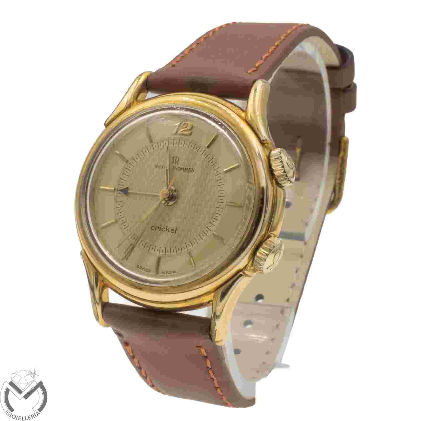 Revue Thommen Cricket Manual Wind Watch Gold Plated Steel Men's 385VV24