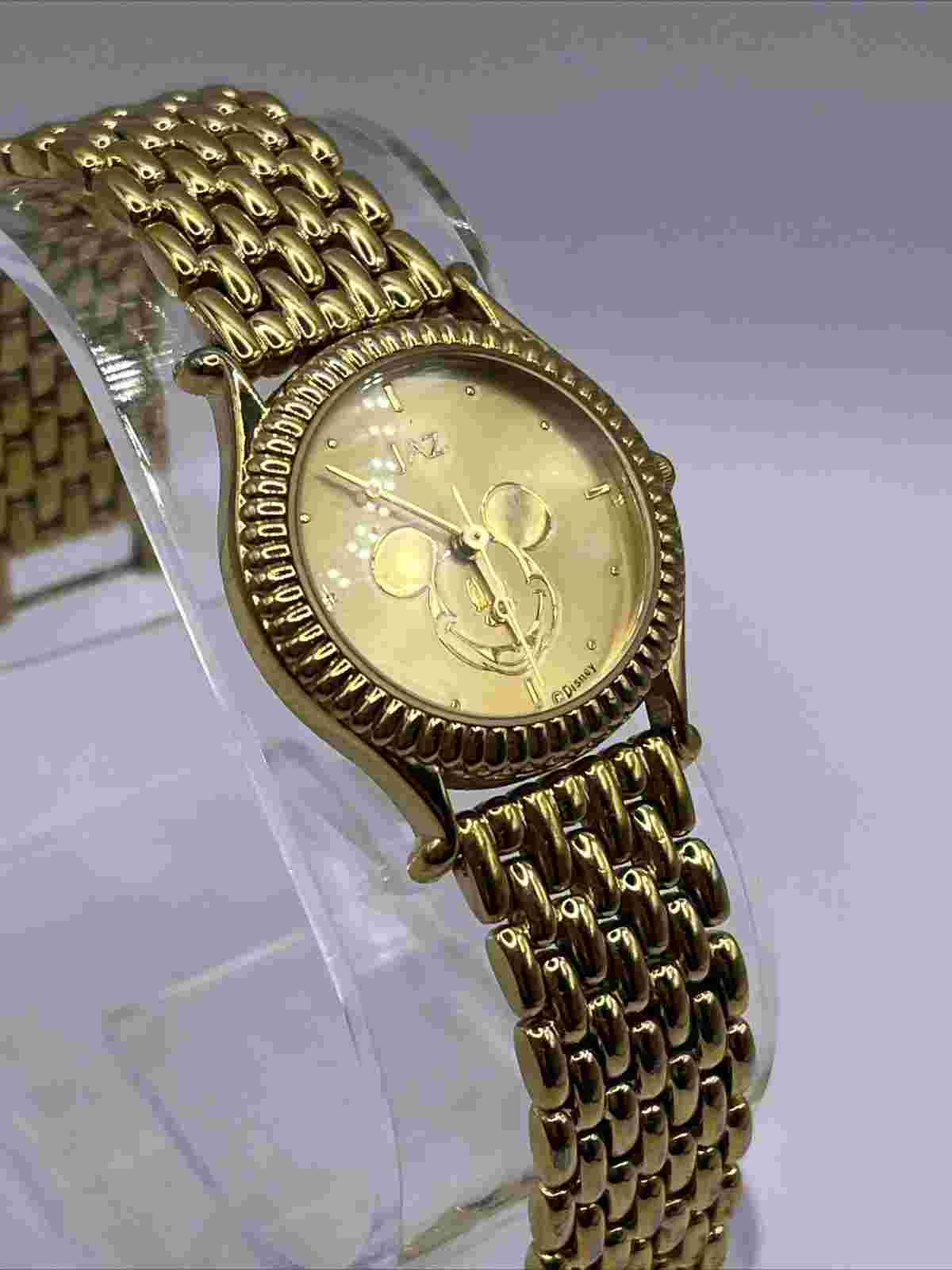 JAZ Disney Mickey Mouse Women's Gold Tone Quartz Watch- New Battery