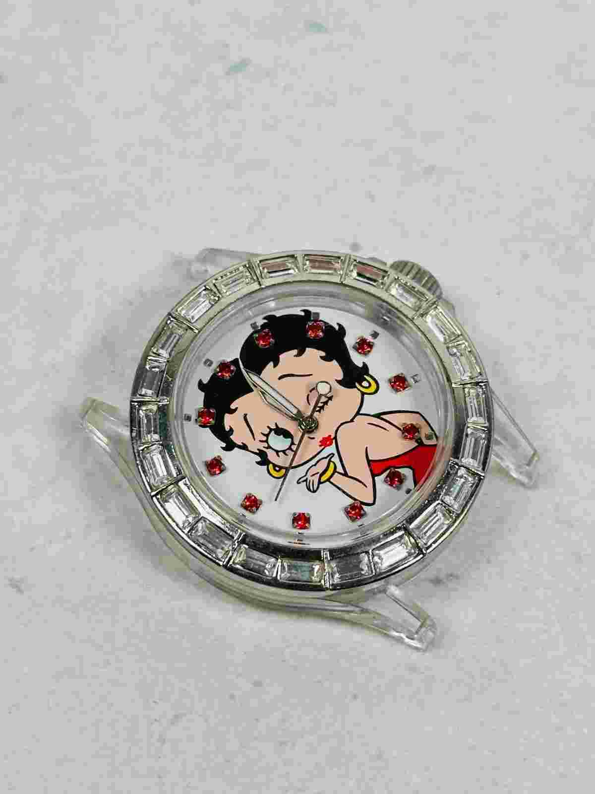 Betty Boop Watch Womens 39mm Baguette Crystal Bezel New Battery NO BAND