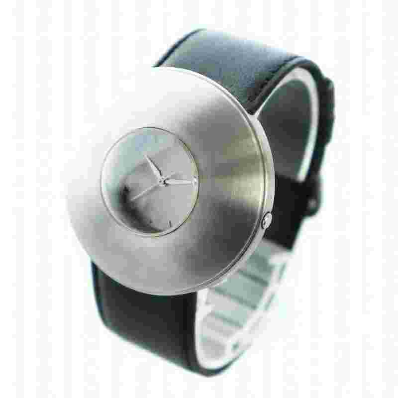 Jean Paul GAULTIER 6031-G08661 Watch Quartz UFO Round Logo Leather Belt Silver