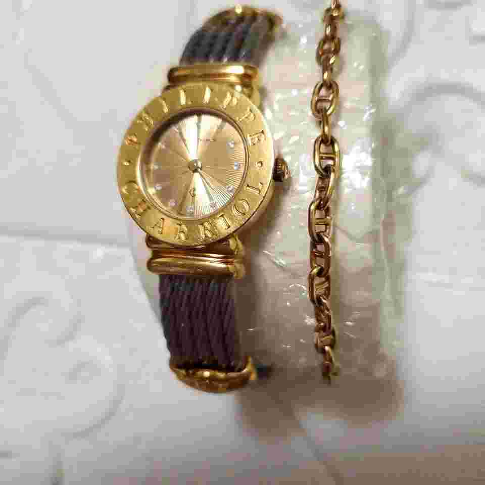 Philippe Charriol Women's Watch 12P Diamond Gold Dial Battery 2025