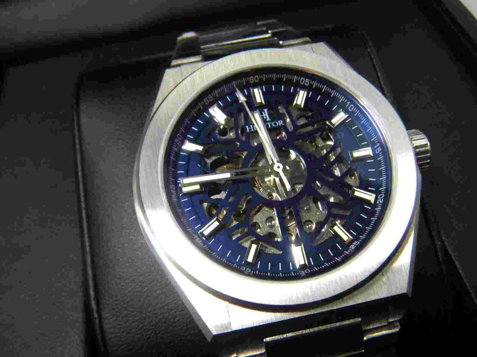 Heritor Automatic Atlas Bracelet Watch - Blue & White - NH70A