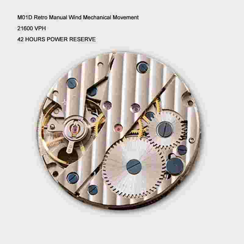 MERKUR Men Watch 39mm Pilot Manual Wind Mechanical Wristwatch 20 Years Luminous