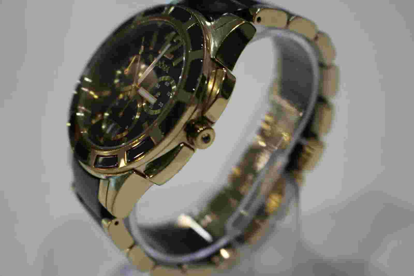 Pandora Imagine Grand C Watch Black Ceramic Gold Plating Chronograph
