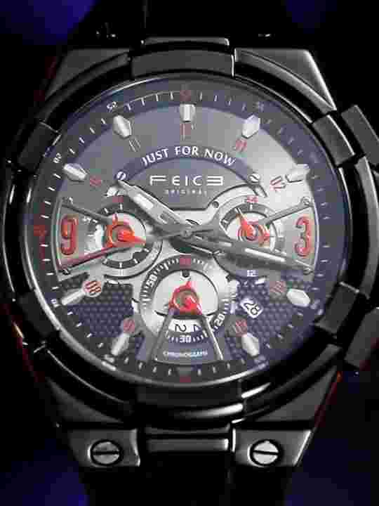 Men's Chronograph Quartz Watches Analog-Digital Rubber Strap Luminous Waterproof