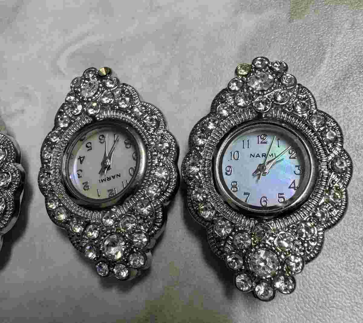 Narmi watch Face stainless steel back shiny vintage 4 pieces fine jewlery DIY