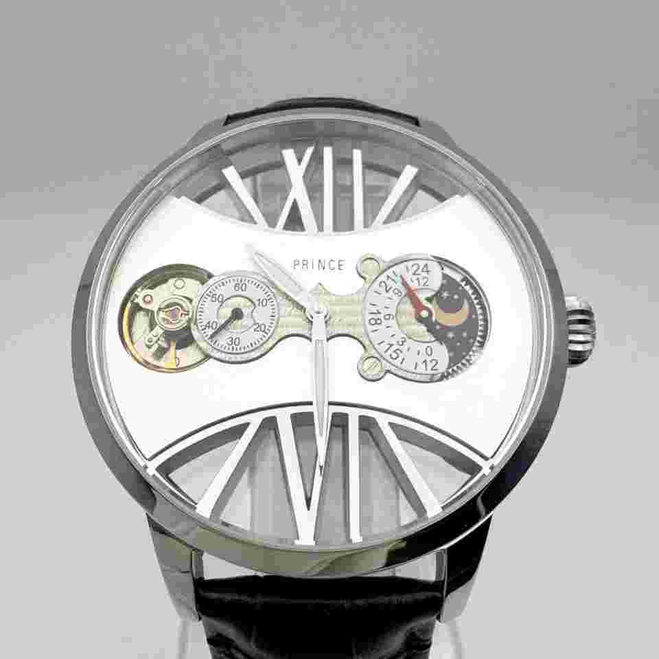 Ginza Muramatsu Prince Hand-Wind Wristwatch Skeleton Smoseko Open Heart