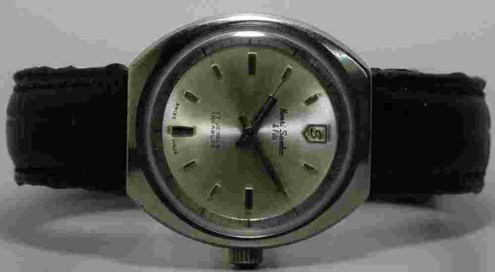 Superb Vintage Henri Sandoz Winding Mens Swiss Wrist Watch Old k18 Used Antique