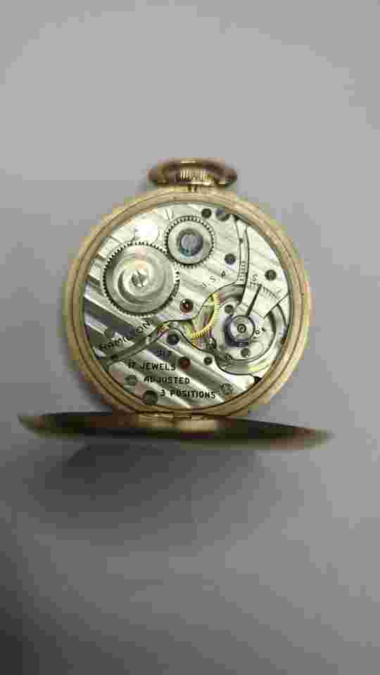 Antique 14k Gold Hamilton Pocket Watch 917 Colonel  E.A. Deeds Runs Ticks