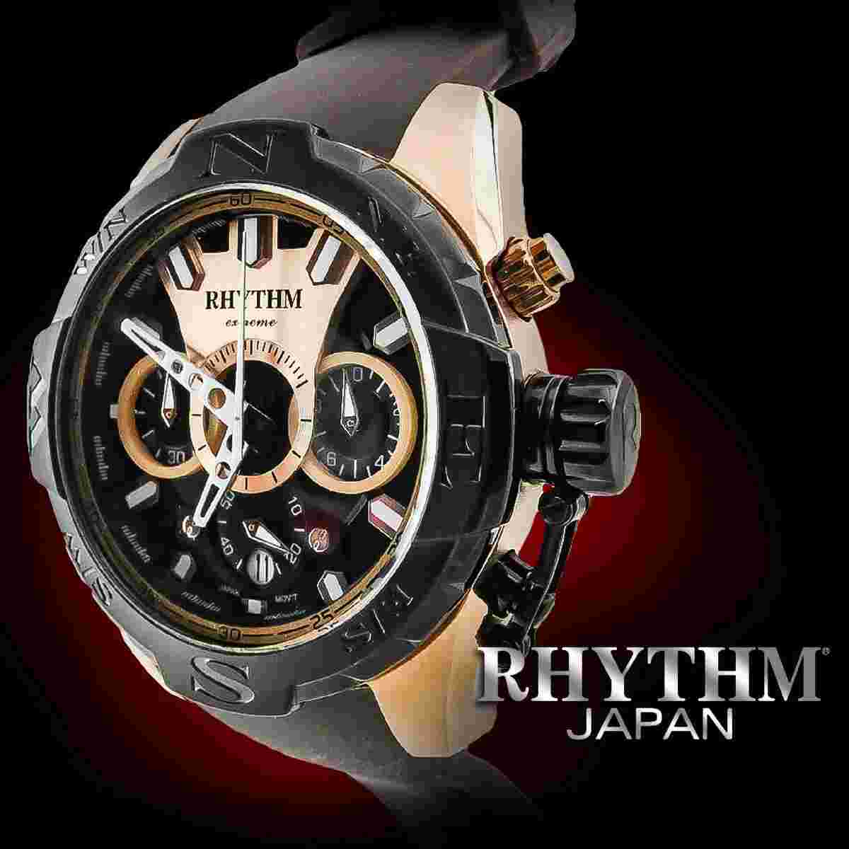 Rhythm Chronograph S1414R04 Men's Watch 45x53mm Stainless Steel Case 10 ATM