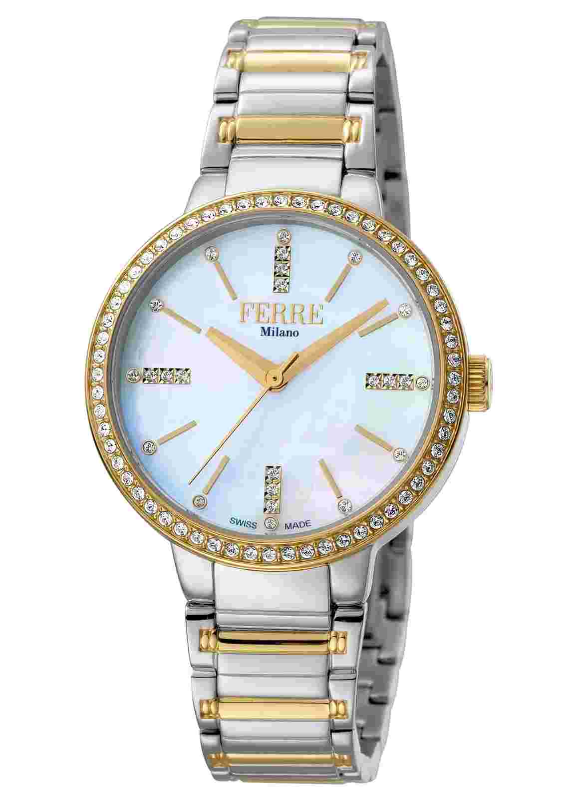 Ferre Milano Women's FM1L084M0101 MOP Dial Two-Tone Stainless Steel Wristwatch