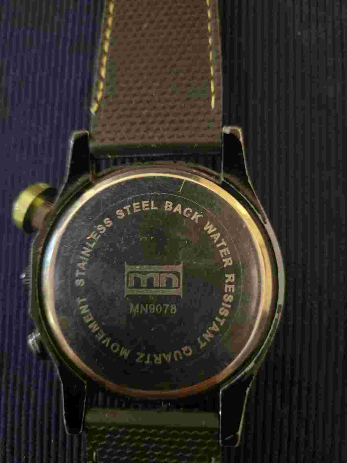 Mark Naimer WR Black & Green Silver Retro Silicone Sport 9078 Watch Needs Batt