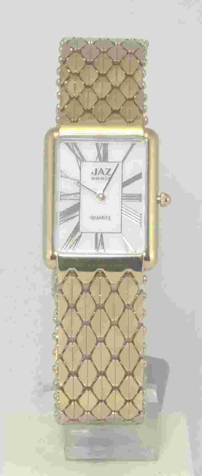 JAZ Paris Y2CQ33 Unisex Gold-tone Quartz Tank Watch  *NEW VINTAGE ***RARE***