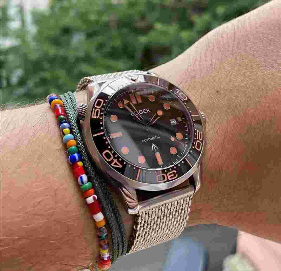 41mm NH35 Miyota8215 PT5000 Automatic Men's Watch Black Dial Date Sapphire Glass