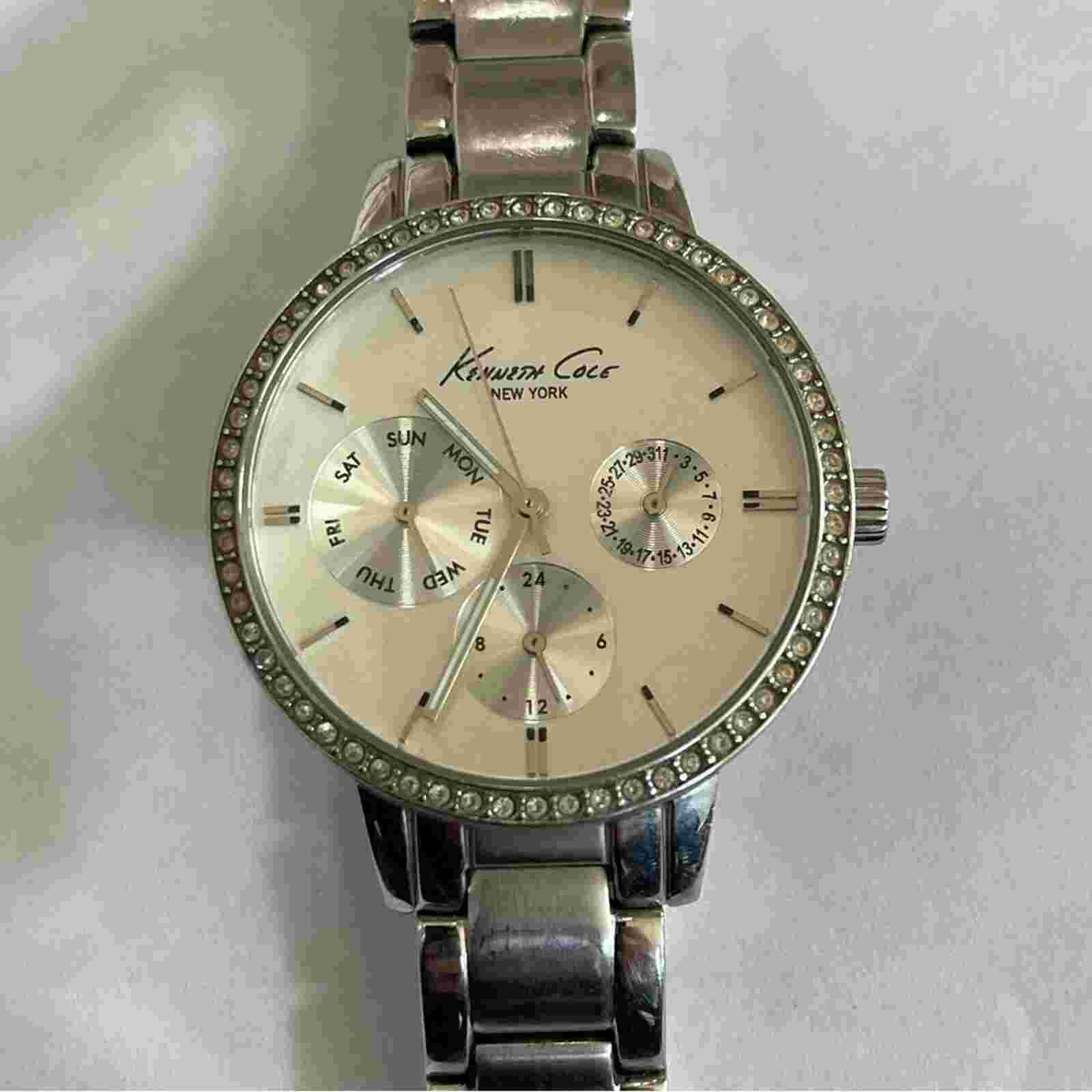 Kenneth Cole Rhinestone Face Watch