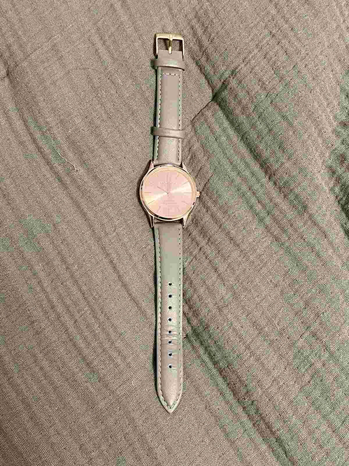 Monroe By Maestro Rose Gold Watch With Gray Band - Needs Battery