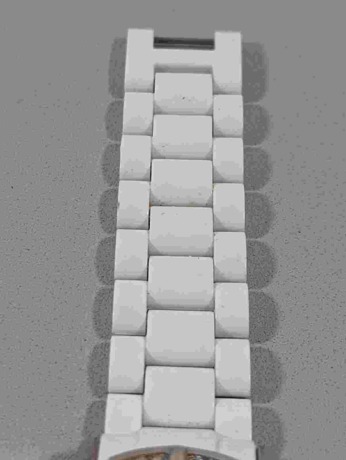 Lane Bryant Silver Tone Dial Crystal Accent Round Silver Tone Case Link Watch