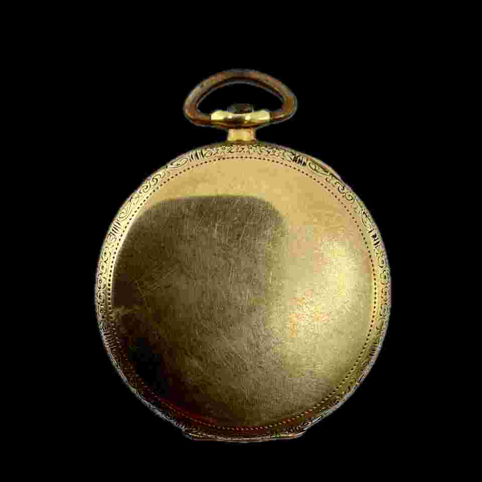 Antique 10 Size Wadsworth Engraved Edge Pocket Watch Case 25 Year Gold Filled