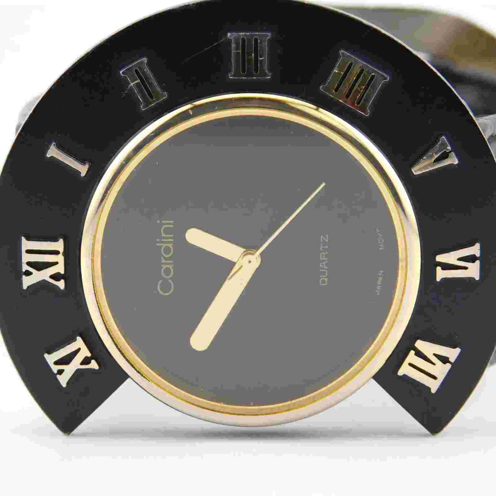 Cardini Art Deco Genuine Leather Quartz Analog Women's Watch New Battery