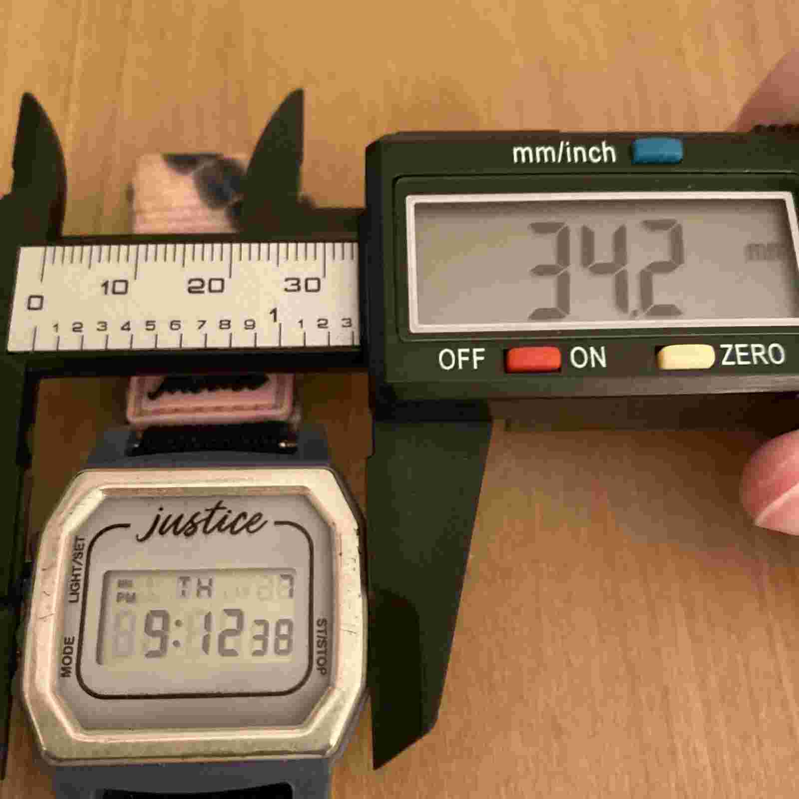 Justice Accutime Girls Wristwatch Pink Blue Digital Day And Date