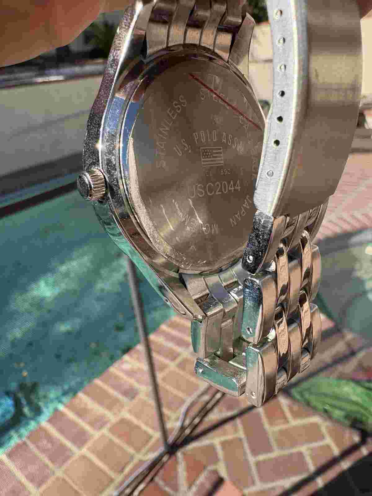 U.S polo Assn Usc2044 Stainless Steel Black Dial Men’s Wrist Watch