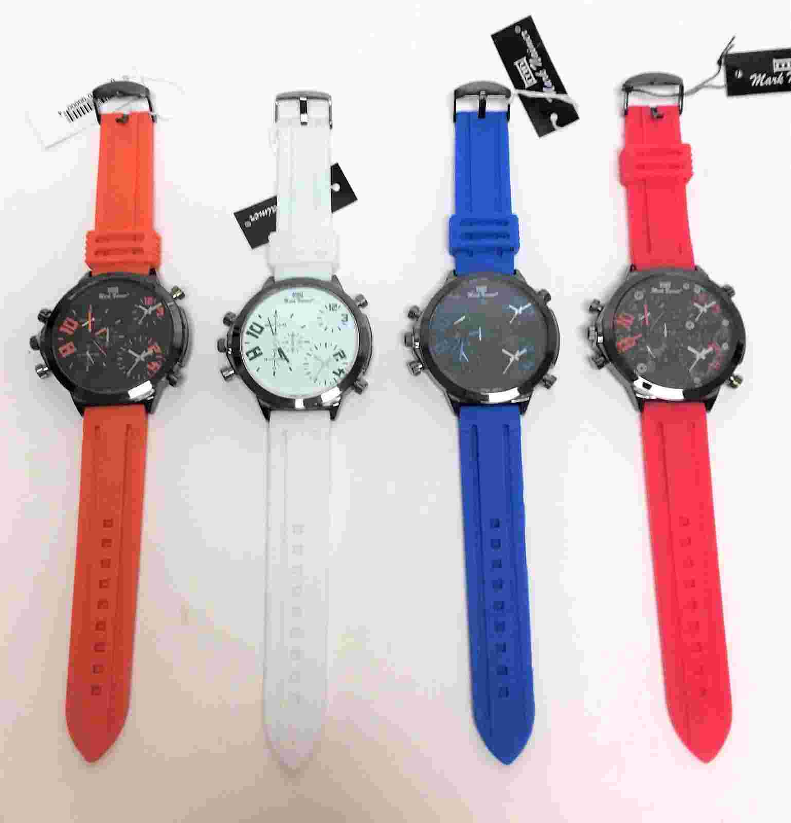 NEW MARK NAIMER SPEED DASHBOARD BLACK TONE,SILICONE BAND,LARGE DIAL WATCH