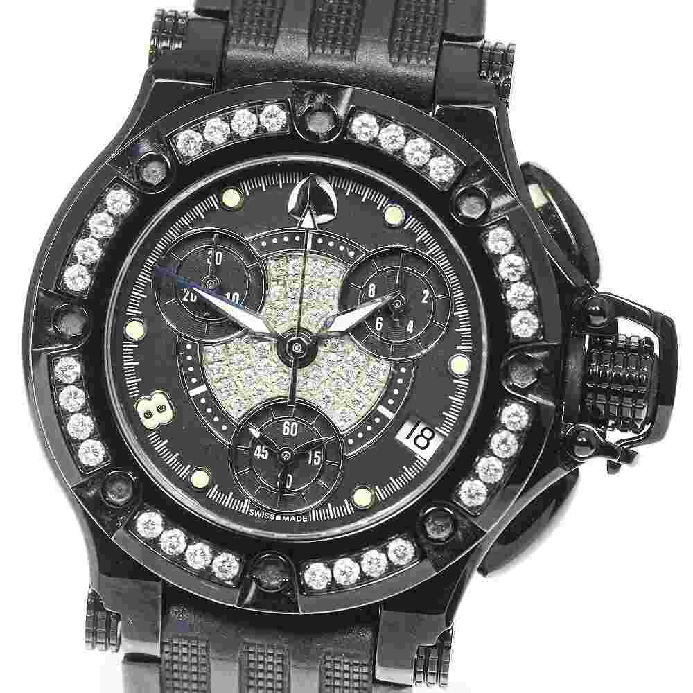 Aquanautic Princess Cuda Chronograph Diamond Bezel Quartz SS Rubber Black Ladies
