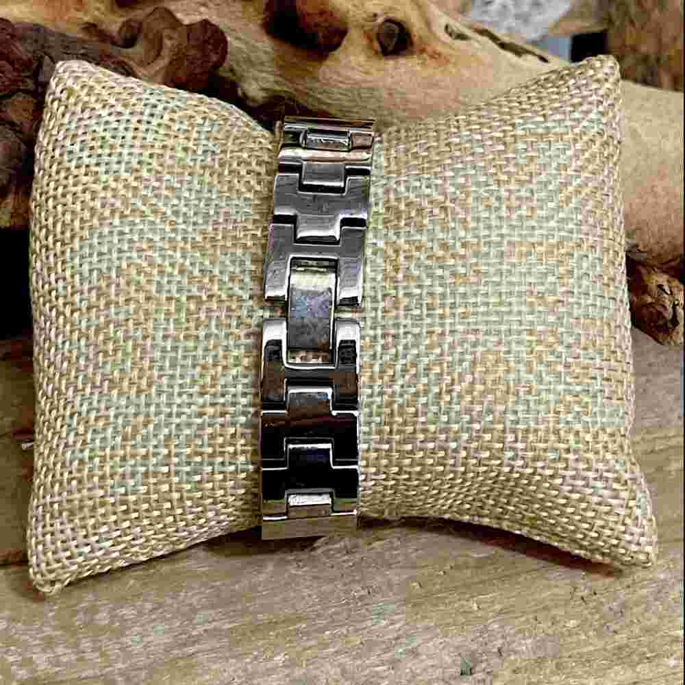 No Boundaries Rubber Cable Black Retro 081031 Japan Stainless Wrist Watch NEW