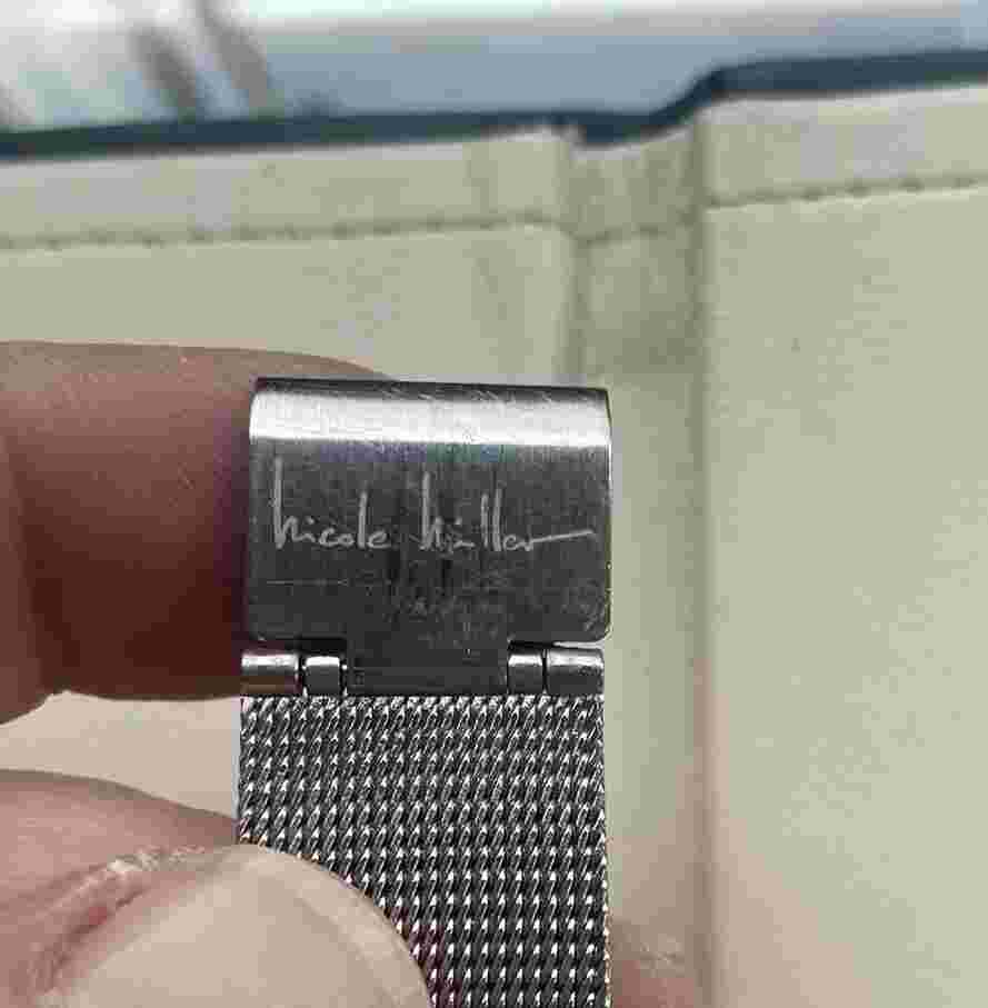 Very Cool Vintage Nicole Miller Watch - Silver Tone - Adjustable Strap