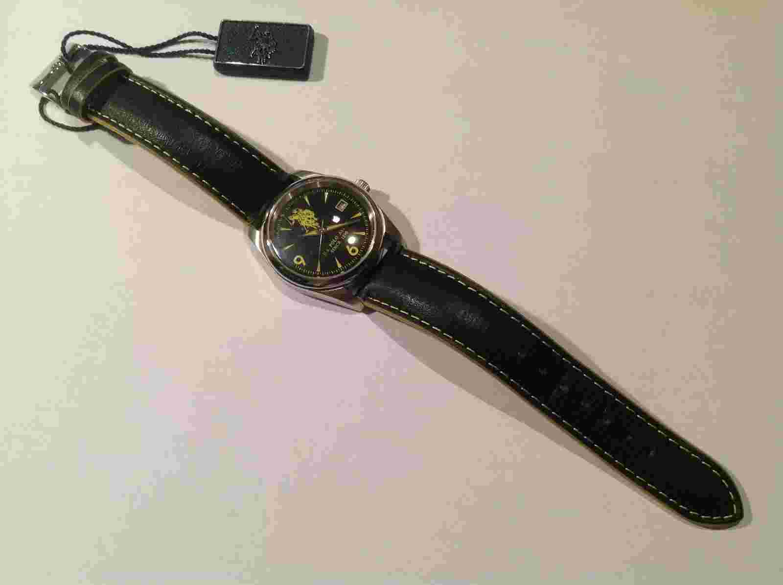 Watch - U.S. POLO ASSN. - Sport Black Steel Leather 34 Mm