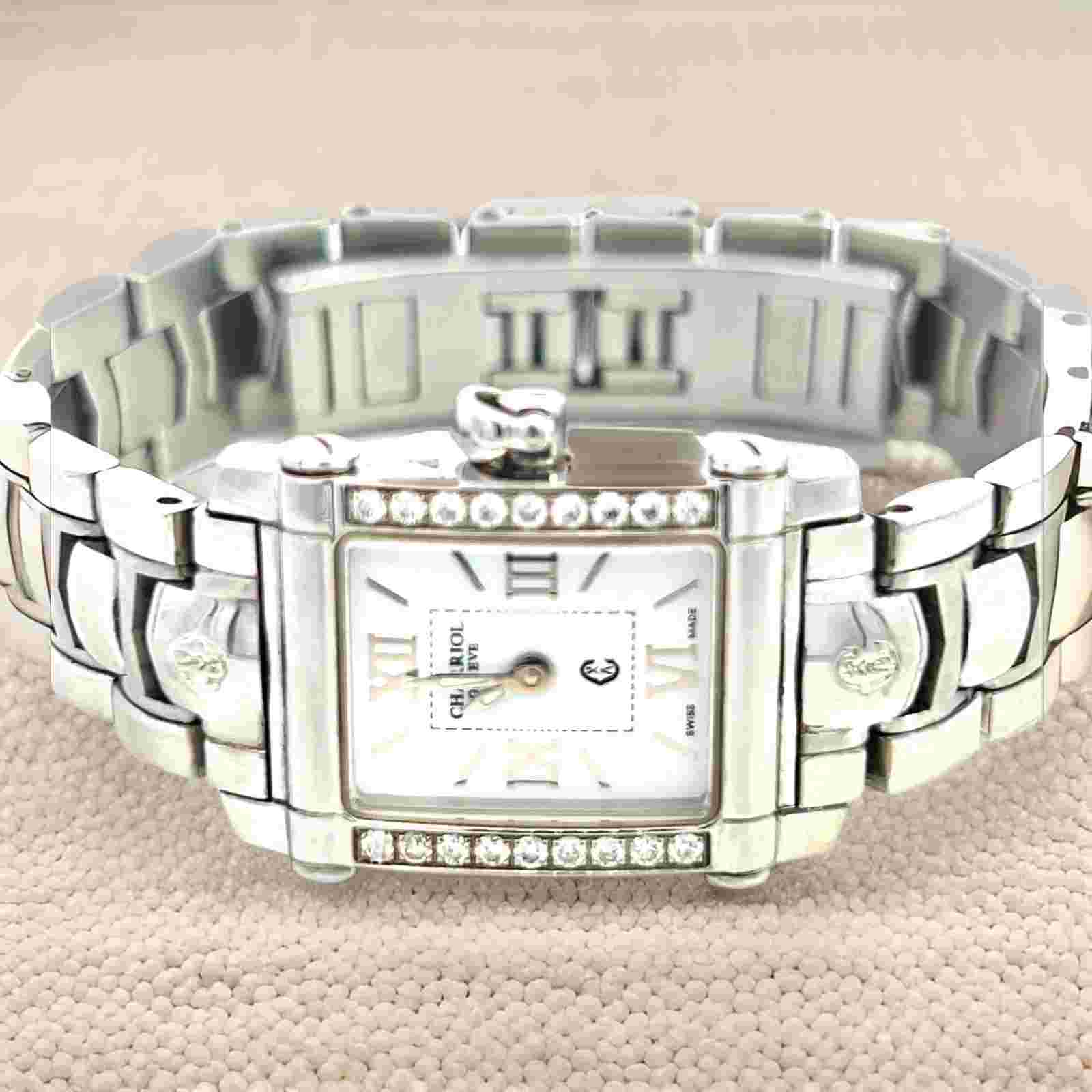 Philippe Charriol Diamond Ladies Wristwatch 6.5" Stainless Steel 22.8 mm CH1