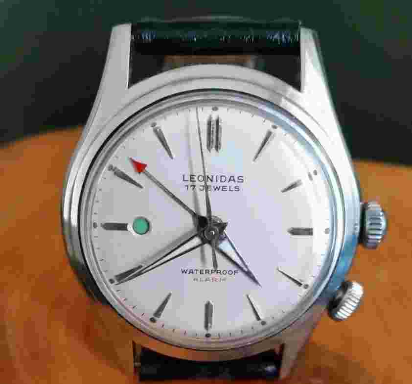Stunning! Vintage Leonidas/Heuer Men Alarm Wristwatch S/S  Cal.Venus 230  Swiss