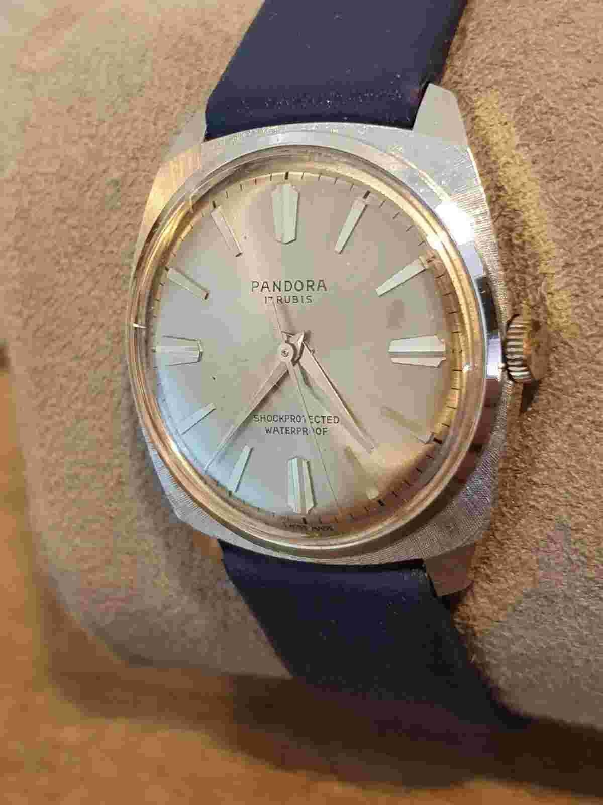 Very Rare "PANDORA" watch 17 rubis men's Swiss made 60's-70's collectible! great