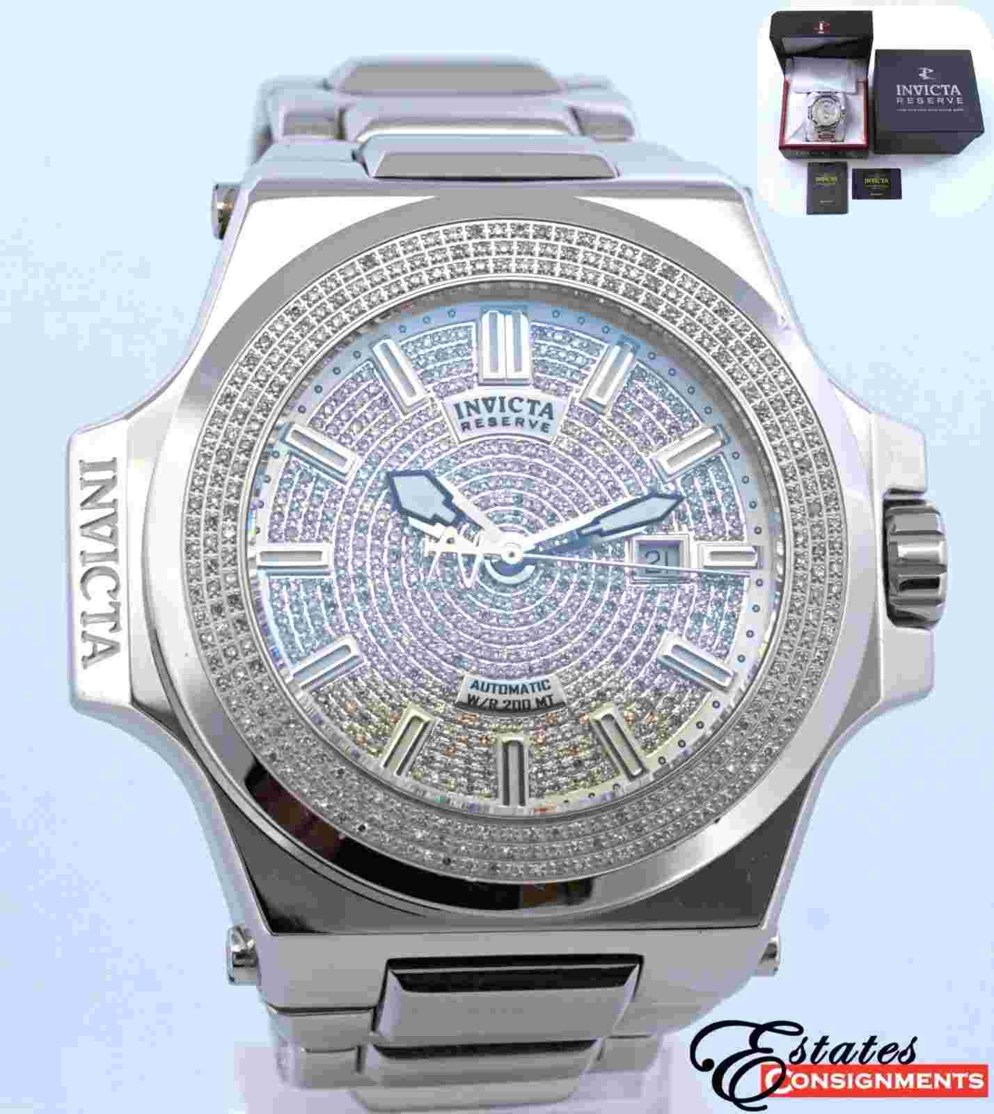 Invicta Reserve Akula Men Model 30206 Diamonds Automatic Men's Watch