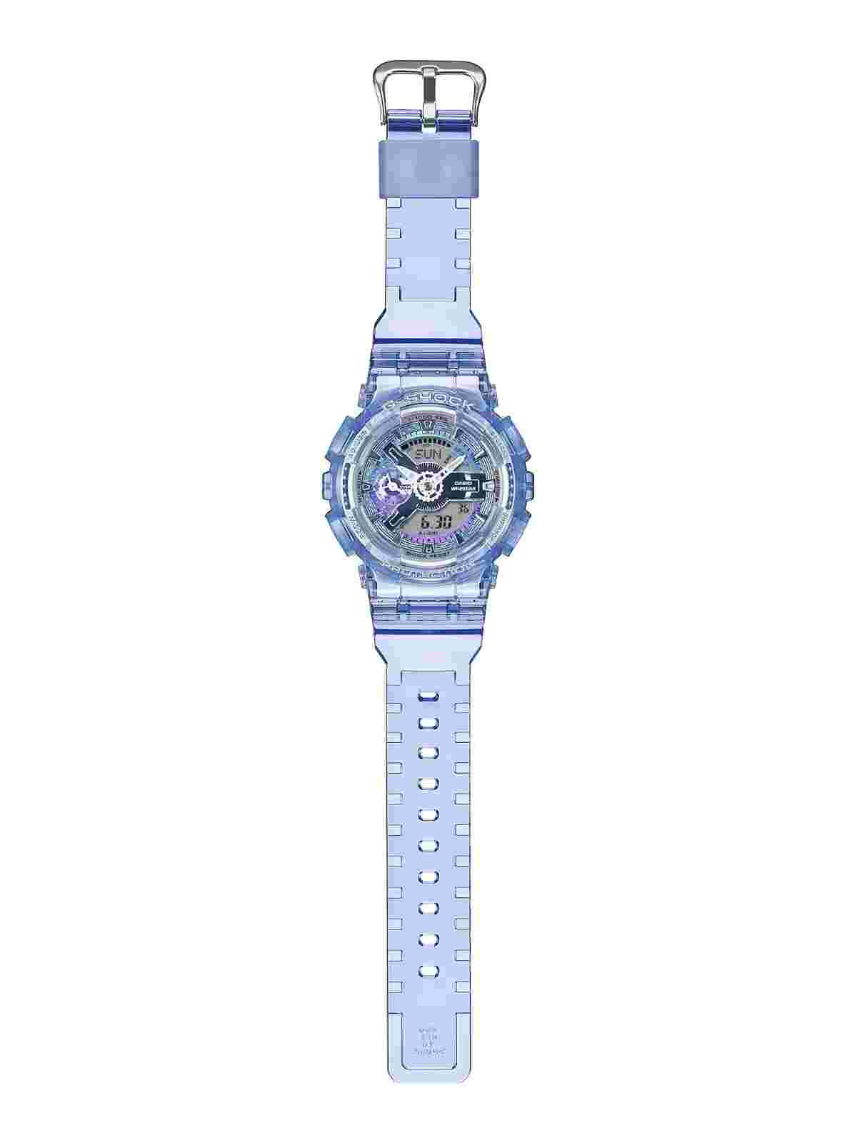 NEW Casio G-Shock VIRTUAL WORLD Clear Purple Ana-Digi Womens Watch GMAS110VW-6A