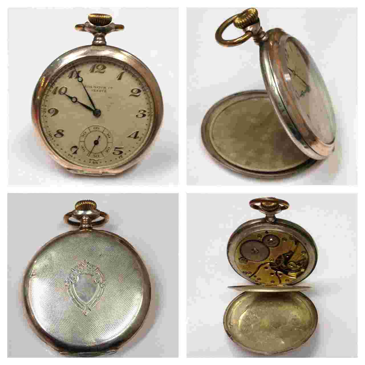 Silver Pocket Watch Roa Watch C° Geneva Watch Functional