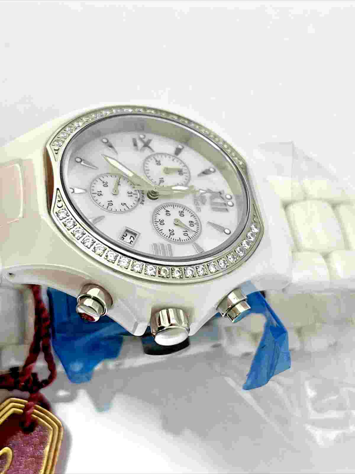 ONISS Chronograph Watch ON810-M Diamond Black Dial Swiss Box/Papers.need Battery