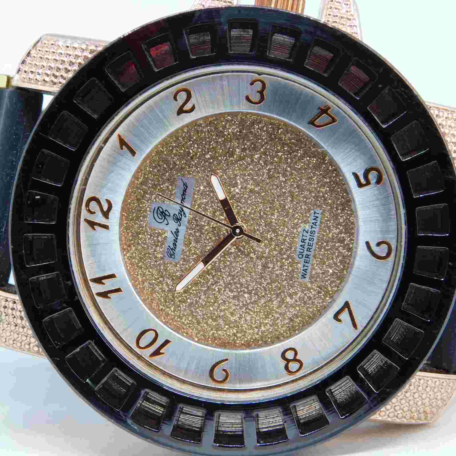 Charles Raymond No.7579 Two Tone Quartz Analog Men's Fashion Watch New Battery