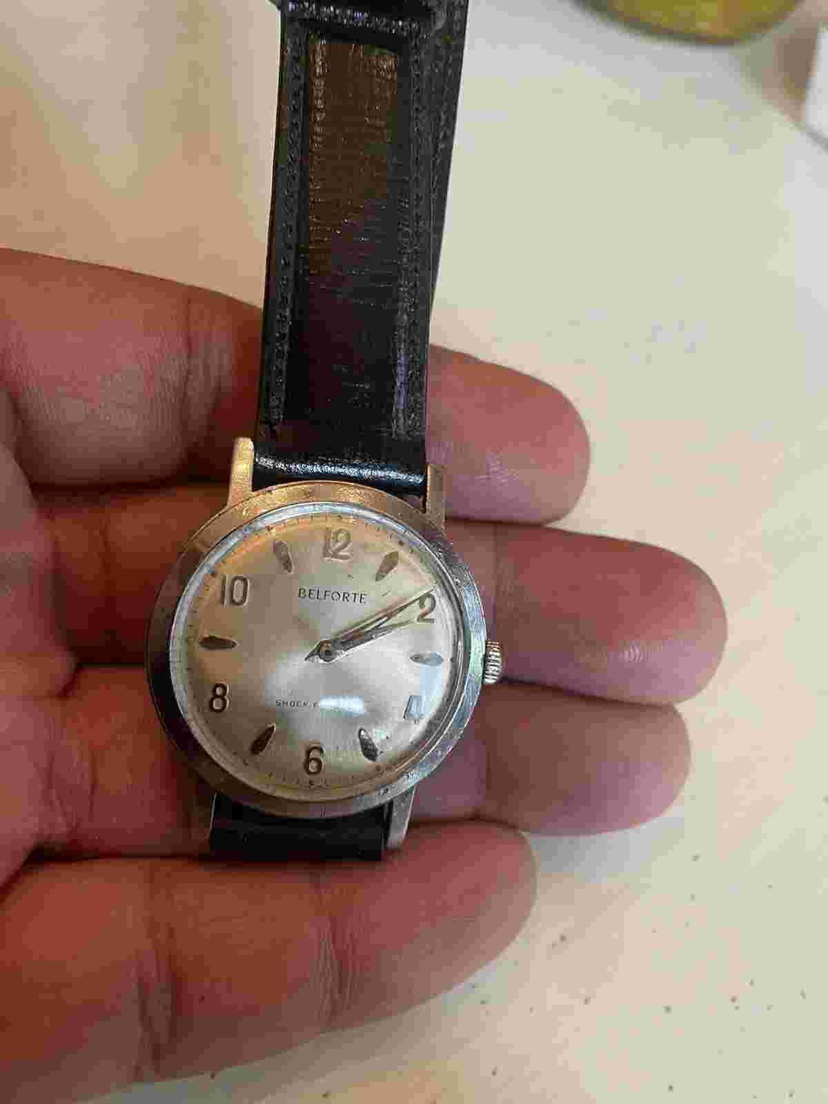 Belford 17J Men's Watch Vintage France Manual Wind Runs Good Time Everbrite