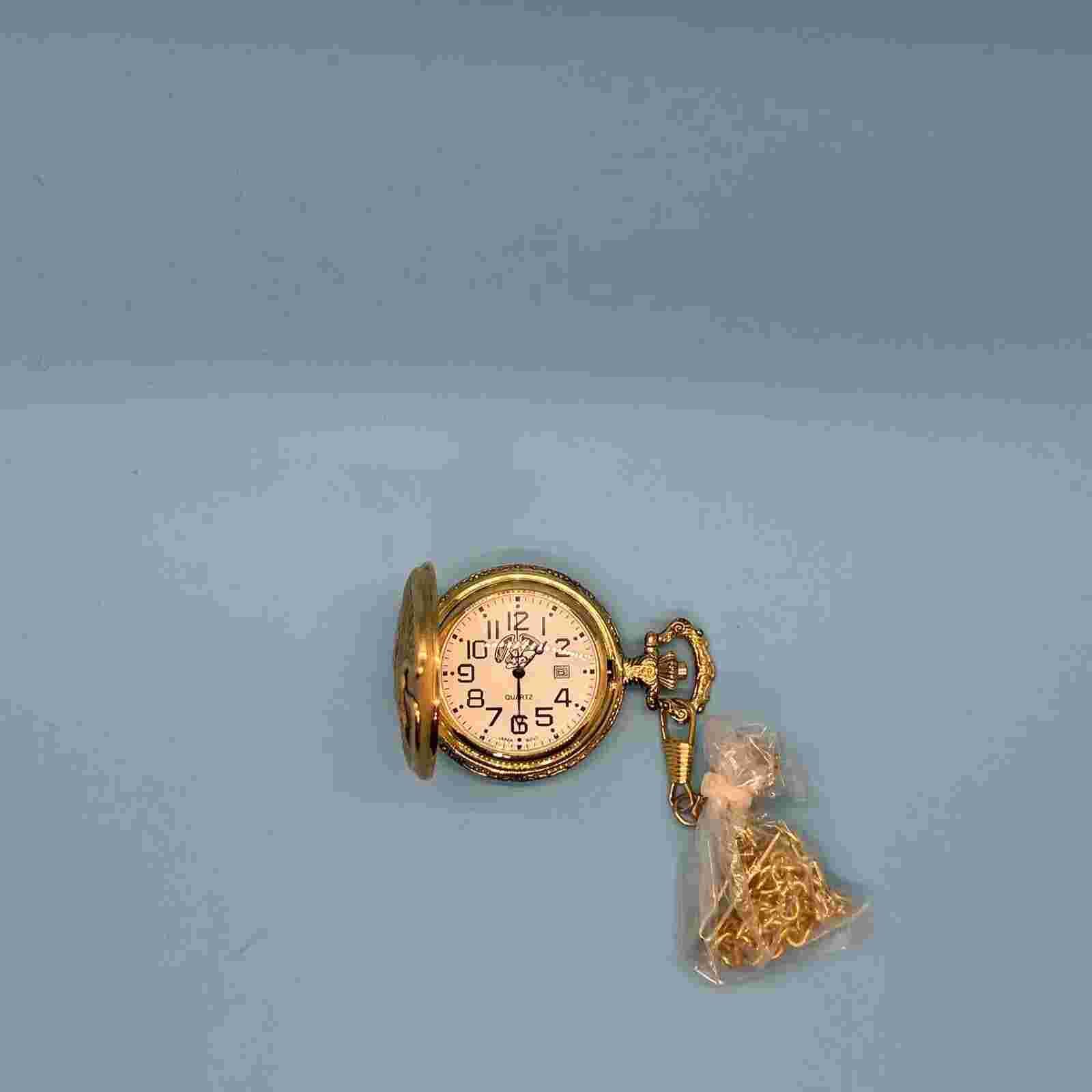 Watch it pocket watch Eagle design on case Front and Face Elegant ✅ USA