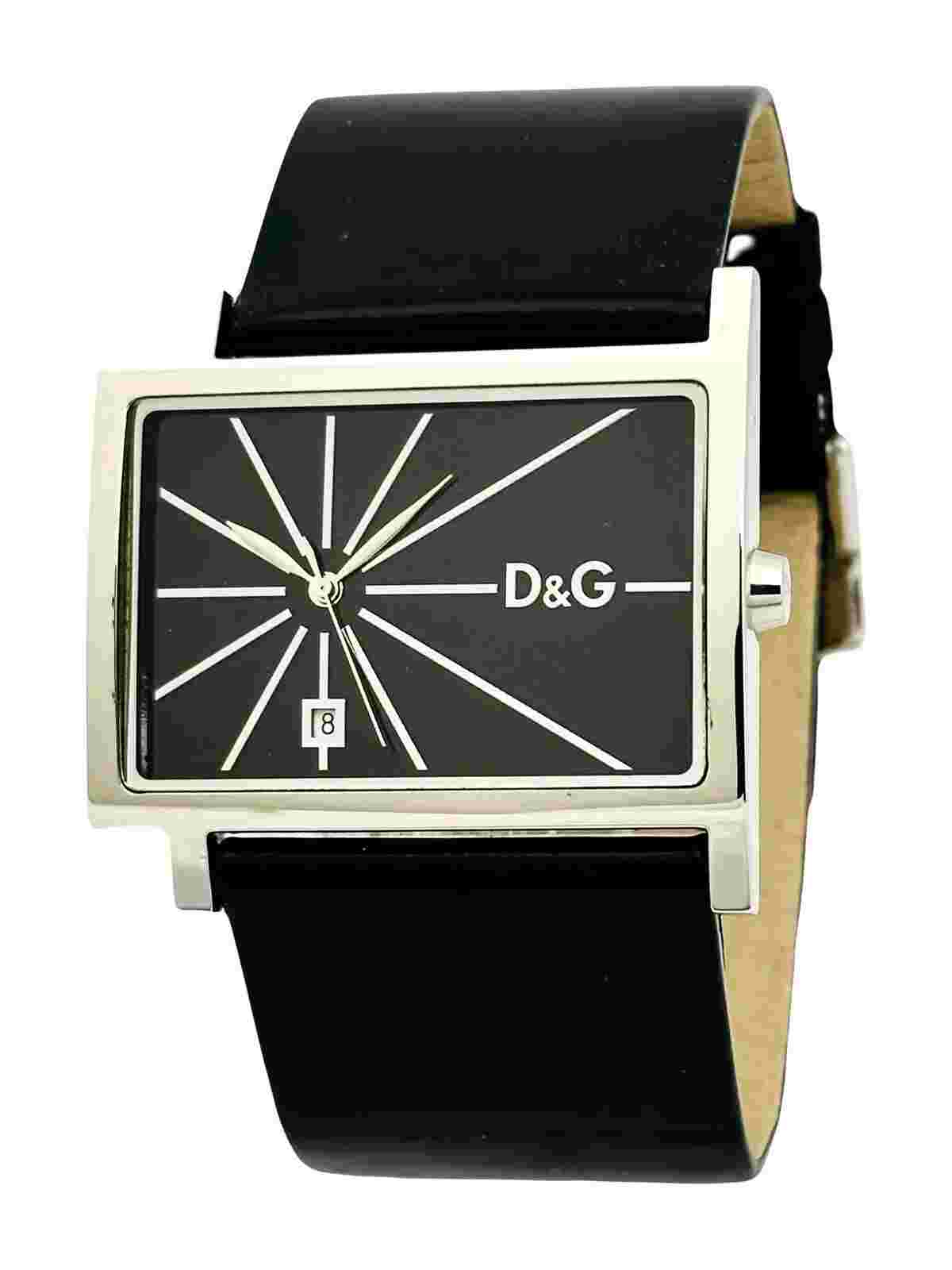 D&G Dolce and Gabbana Ladies DW3719340016 Black Shiny Leather Strap Watch