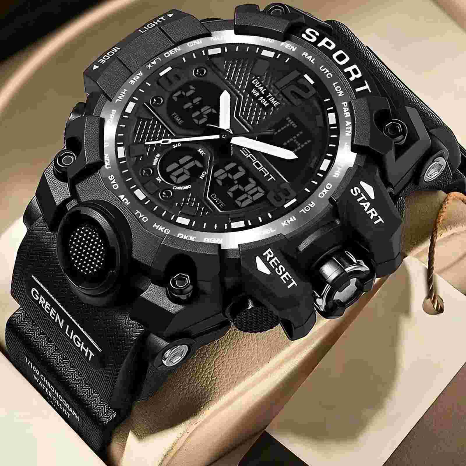 SMAEL Men Waterproof SHOCKPROOF Military Analog Quartz Digital Wrist Watch Sport