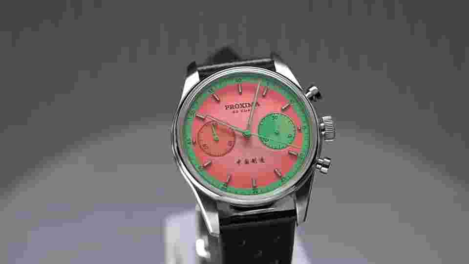 Proxima Men Chronograph Watch 39mm Panda Manual Winding Mechanical Modify ST1902