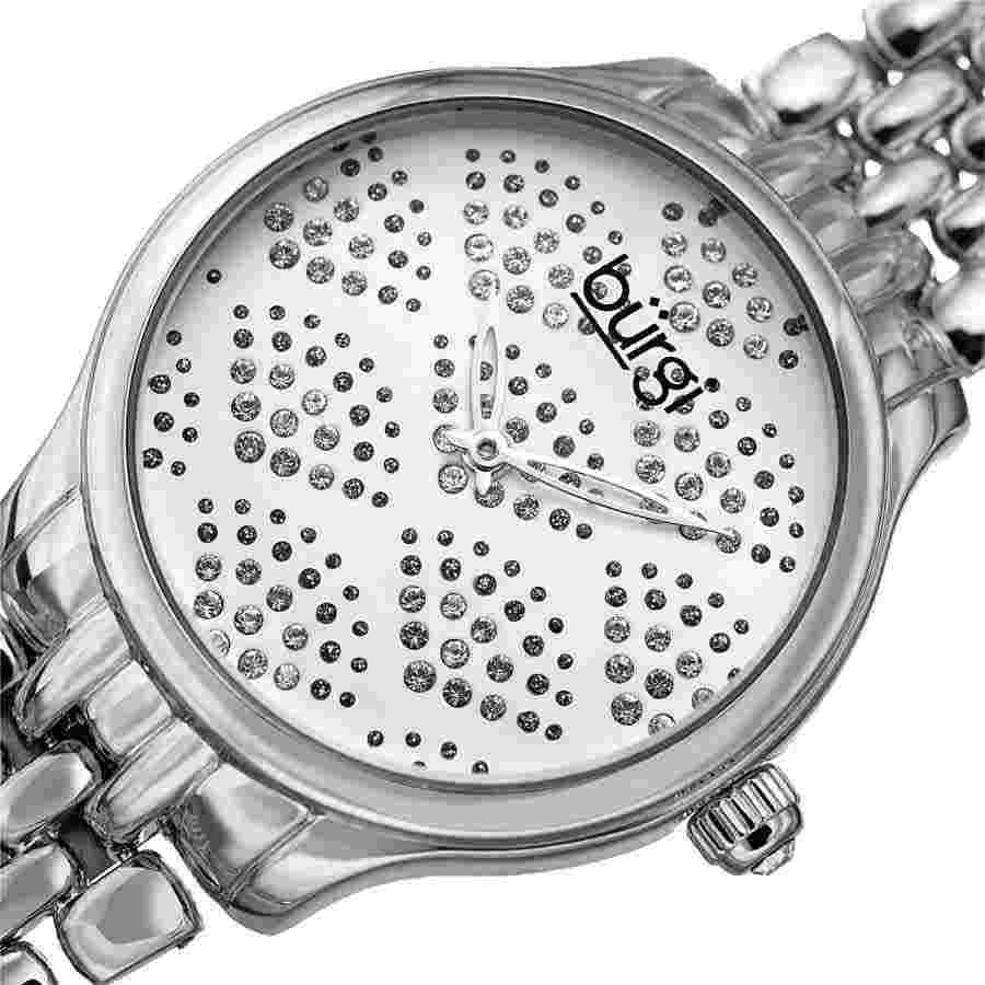 Burgi Ladies Swarovski Crystal Pebble Style Bracelet Watch