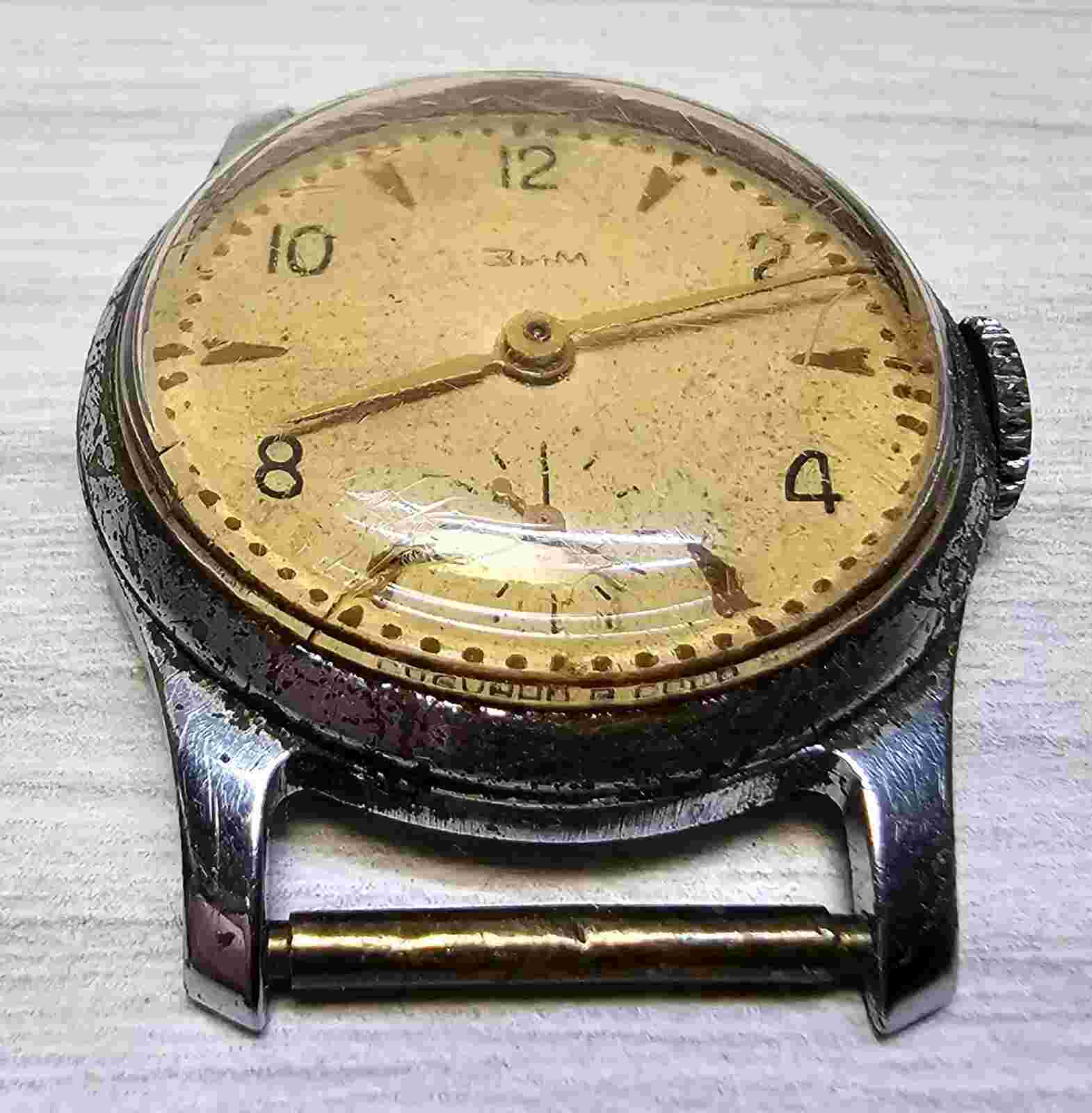 Rare Soviet Vintage Watch Zim 1950s Mechanical USSR Wristwatch for parts/repair