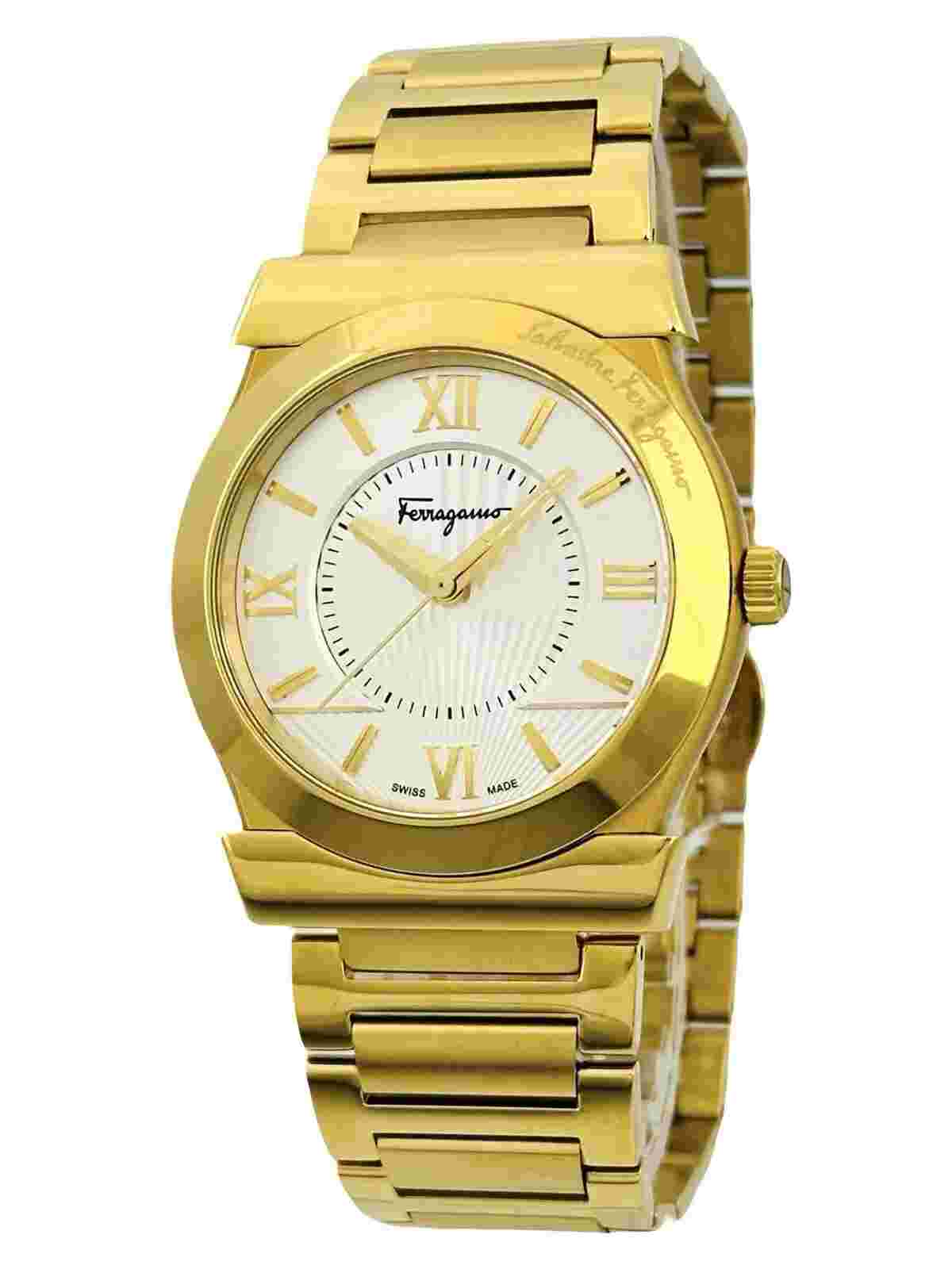 Salvatore Ferragamo FI0920015 VEGA  Unisex  Gold IP Stainless Steel Band Watch