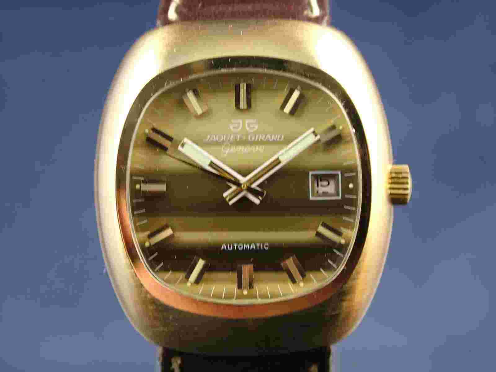 Jaquet Girard Airvac 6000 Automatic Watch 1970s Tissot Cal 784-2, NOS Vintage