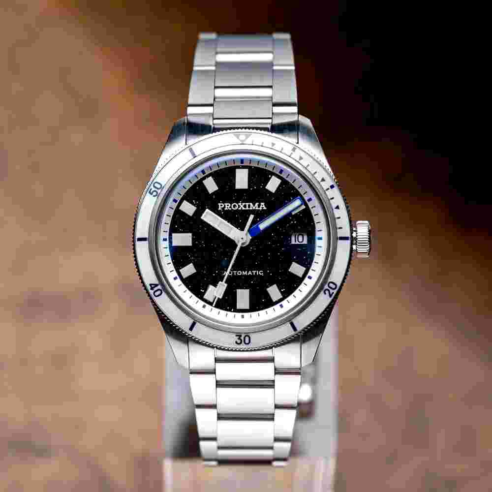 proxima PX1721  aventurine dial diver watch automatic pt5000 sapphire dive